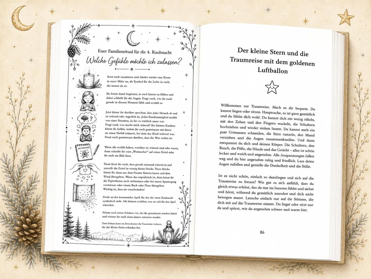 Das Rauhnächte Buch für Kinder und Familien: Gemeinsam Rituale entdecken, Wünsche erfüllen & zur Ruhe kommen – die Zauberzeit im Winter mit Wunschzettel zum Ausdrucken
