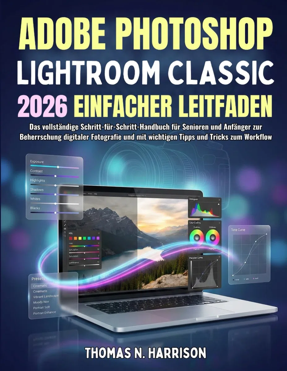 Adobe Photoshop Lightroom Classic 2026 Einfacher Leitfaden: Das vollständige Schritt-für-Schritt-Handbuch für Senioren und Anfänger zur Beherrschung ... mit wichtigen Tipps und Tricks zum Workflow