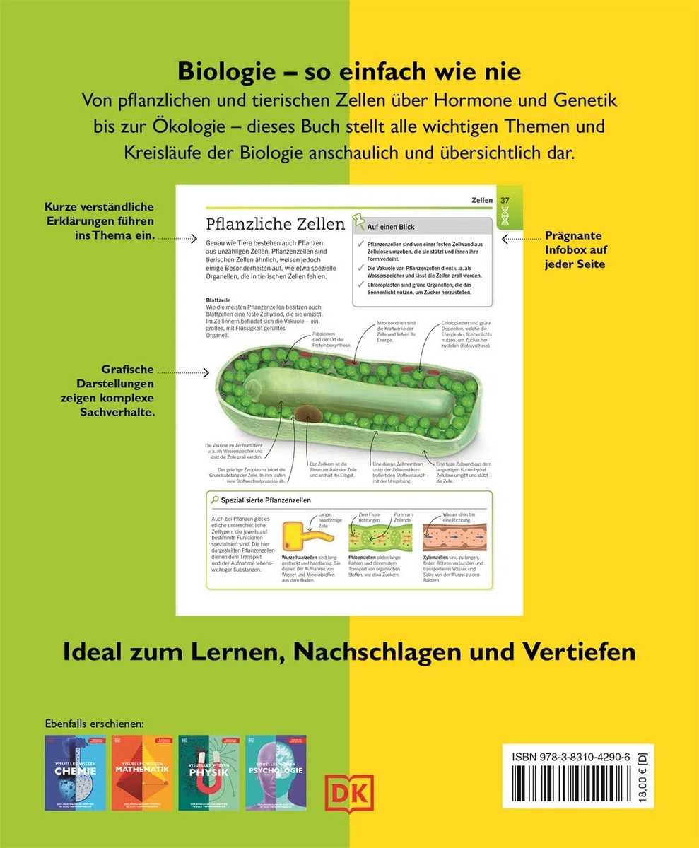 Visuelles Wissen. Biologie: Der anschauliche Einstieg in alle Themenbereiche. Schulbegleitend für Schüler*innen ab 12 Jahren bis zum Abschluss