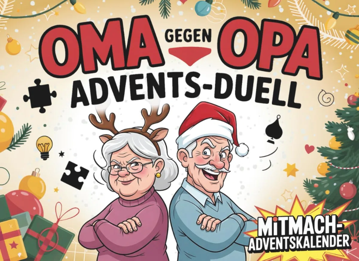 Oma gegen Opa Advents-Duell: Mitmach-Adventskalender mit 24 kreativen Duellen, Rätseln und Spielen für die Weihnachtszeit | Ideales Geschenk für humorvolle Paare & Senioren
