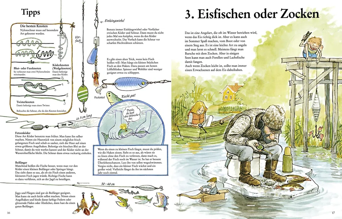 Das große Buch vom Angeln: Praktische Angelschule mit Naturwissen, Mitmachideen und Illustrationen von Pettersson-und-Findus-Erfinder Sven Nordqvist für Kinder ab 6 Jahren