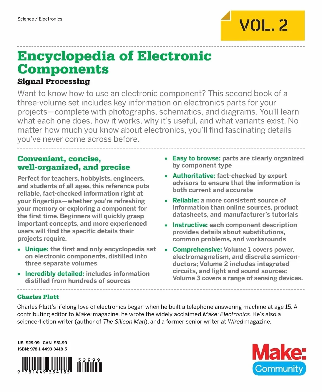 Encyclopedia of Electronic Components Volume 2: LEDs, LCDs, Audio, Thyristors, Digital Logic, and Amplification: Signal Processing. LEDs, LCDs, Audio, ... Thyristors, Digital Logic, and Amplification)