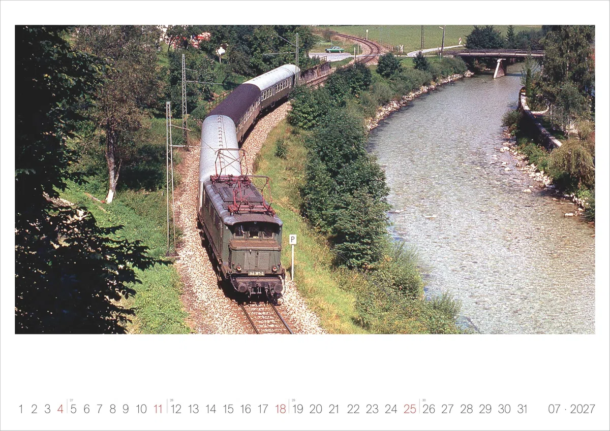 Eisenbahn-Nostalgie 2027: Wandkalender42x29,7 cm mit 12 Dampflok- und Eisenbahn-Motiven, sprachneutralem Kalendarium und Spiralbindung