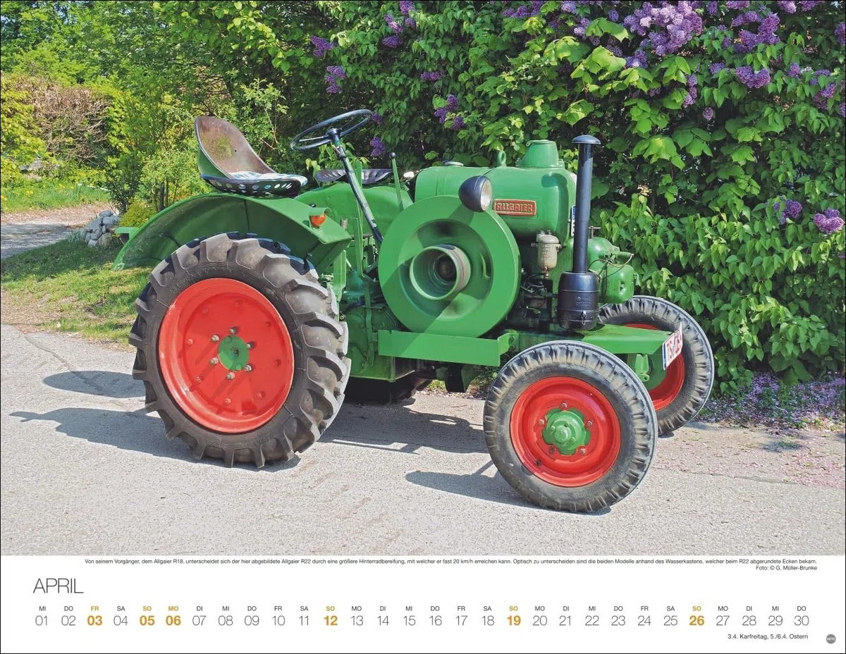 Starke Traktoren Posterkalender 2026: Exklusiver Wandkalender mit 12 beeindruckenden Treckern. Hochwertiger Foto-Kalender 2026. Von Lanz über Porsche bis John Deere. 44 x 34 cm.