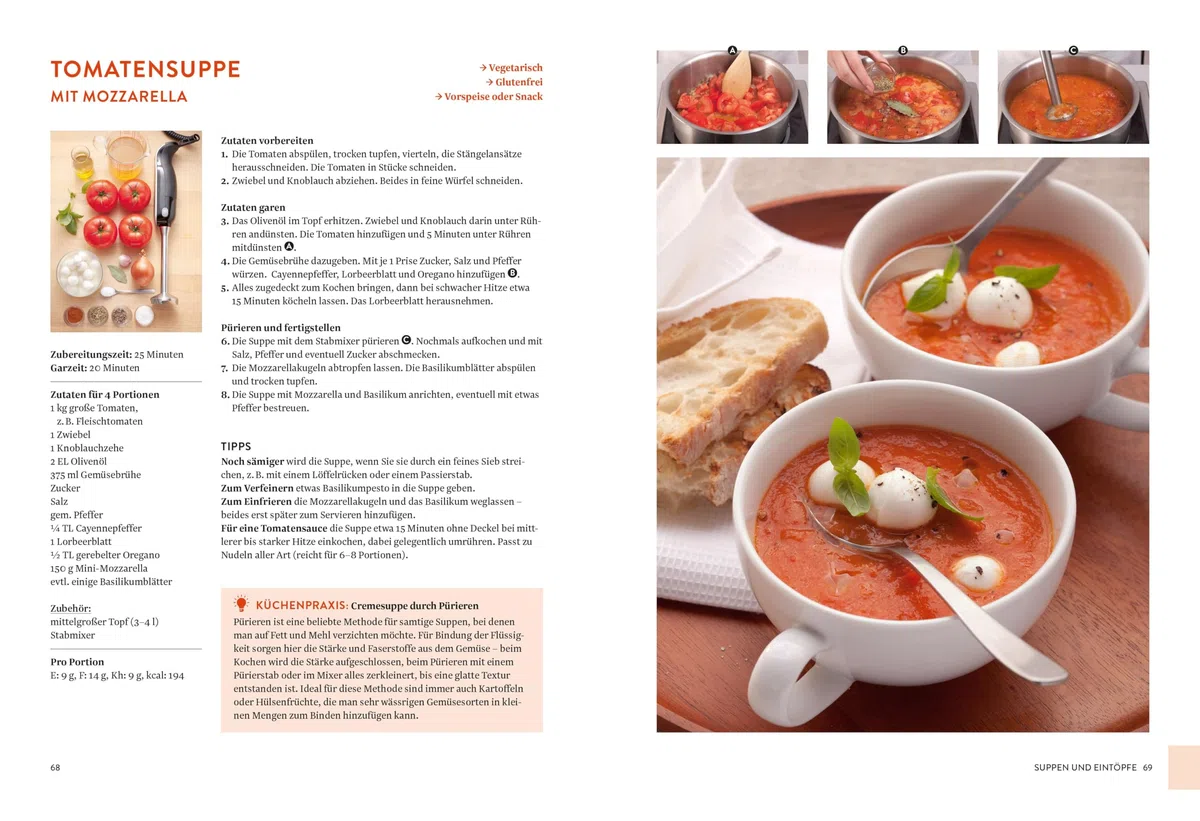 Kochen lernen Schritt für Schritt: Das Grundkochbuch für Koch-Anfänger – die wichtigsten Kochtechniken, Warenkunde und über 100 Rezepte mit Schritt-für-Schritt-Anleitungen