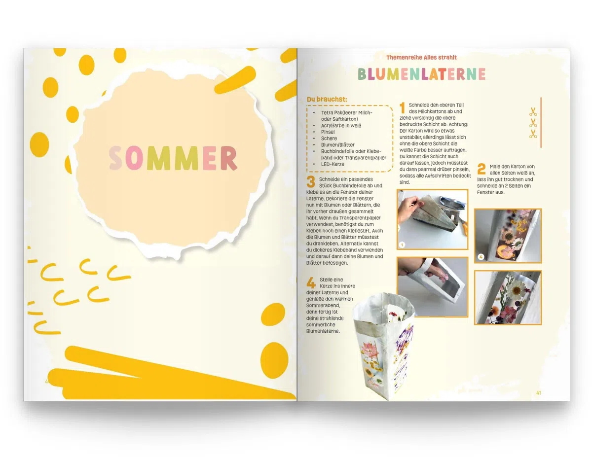 Bastelbuch – In 52 kreativen Themenwochen durch alle Jahreszeiten: Bastle dich durch über 100 kreativitätsfördernde Bastelideen für Frühling, Sommer, Herbst und Winter - für Kinder ab 4 Jahren