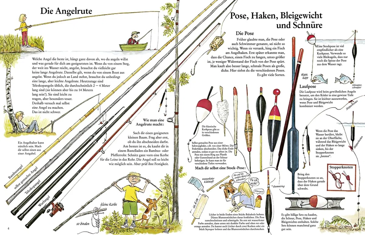 Das große Buch vom Angeln: Praktische Angelschule mit Naturwissen, Mitmachideen und Illustrationen von Pettersson-und-Findus-Erfinder Sven Nordqvist für Kinder ab 6 Jahren