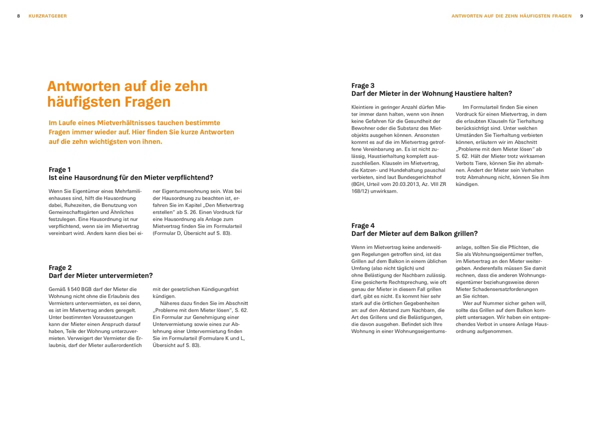 Das Vermieter-Set - Ratgeber für private Vermieter, Rechtsverbindliche Formulare von Anfang bis zur Beendigung des Mietverhältnisses: Mietverträge, Nebenkostenabrechnung, Übergabeprotokoll, Kündigung