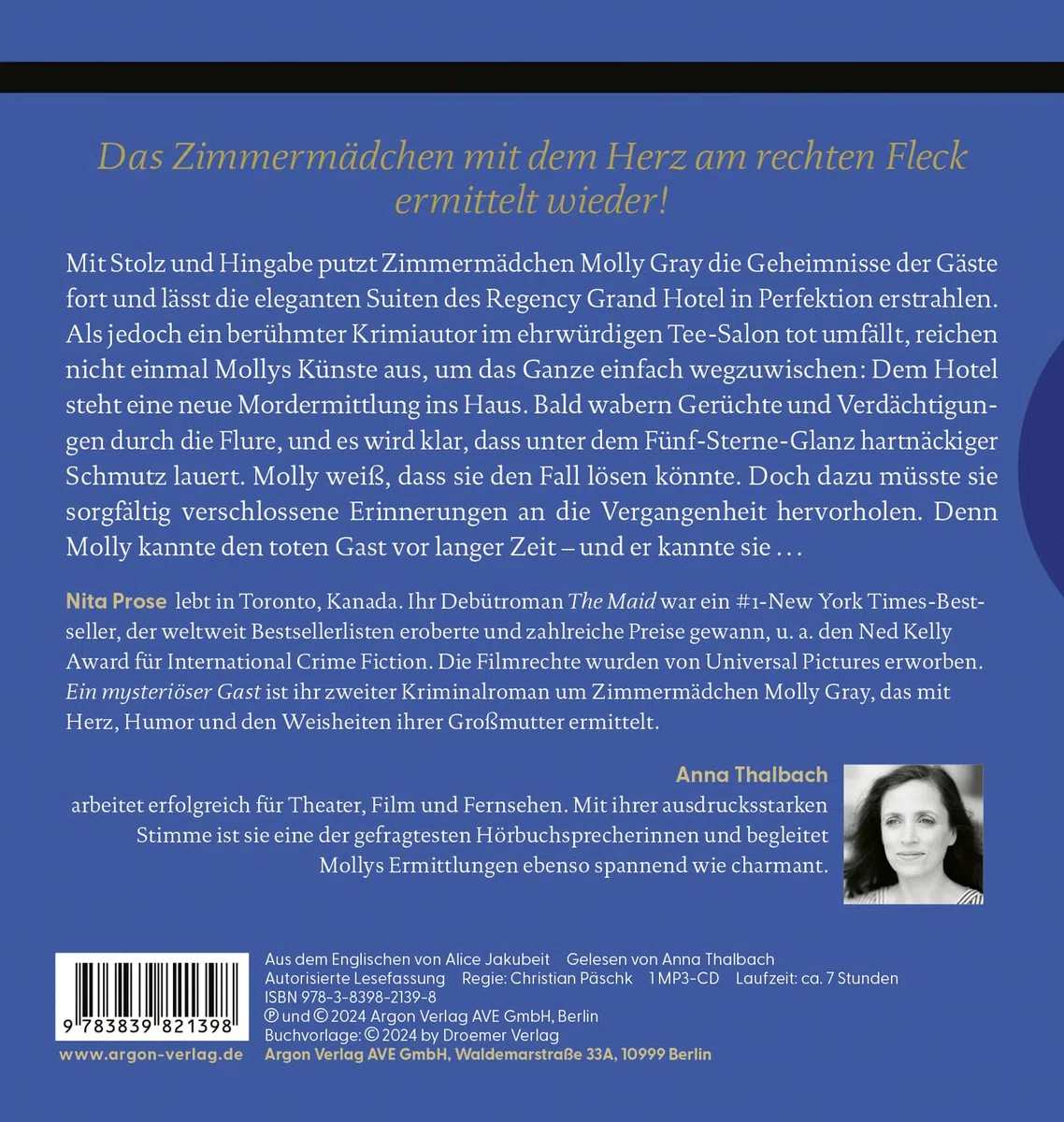 Ein mysteriöser Gast: Zimmermädchen Molly Gray ermittelt (Regency Grand Hotel, Band 2)