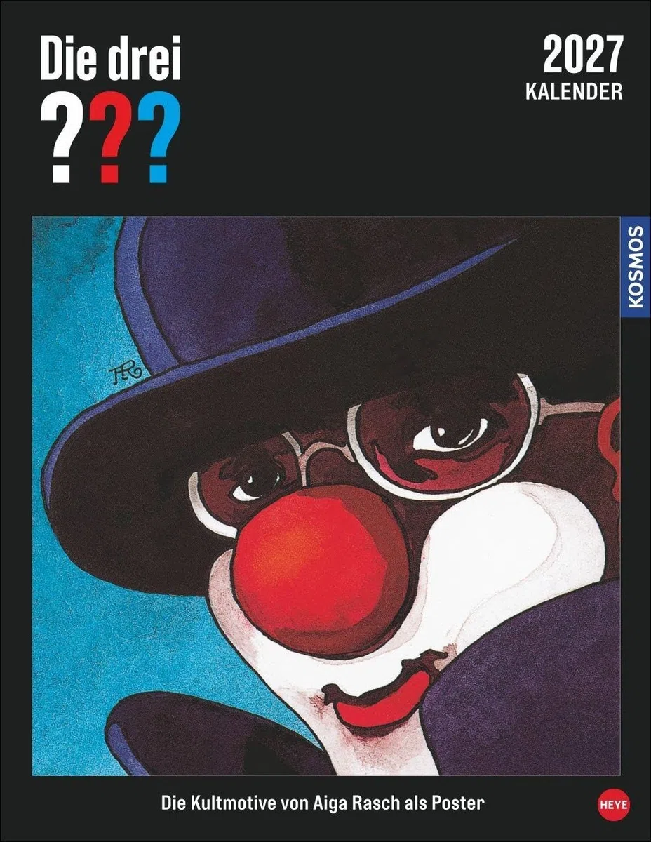 Die drei ??? Posterkalender 2027: Großer Wandkalender für alle Fans: die kultigen Cover-Illustrationen von Aiga Rasch zur beliebten Buchserie. Nostalgie pur für kleine und große Detektive