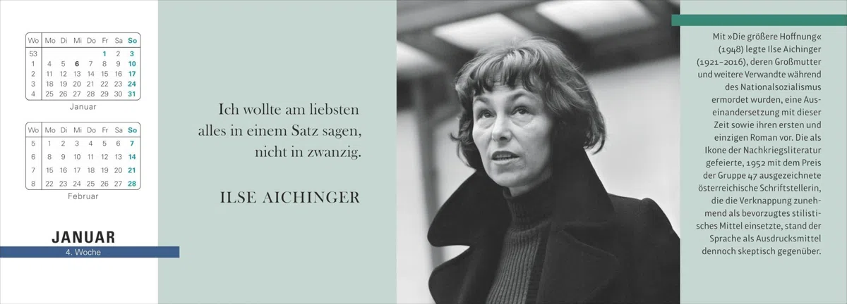 Der literarische Premium-Tischplaner 2027 - Wochenkalender mit Zitaten und Biografien ausgewählter Autorinnen und Autoren: Terminkalender zum ... Schriftsteller und Autorinnen. 29,9 x 11,1 cm