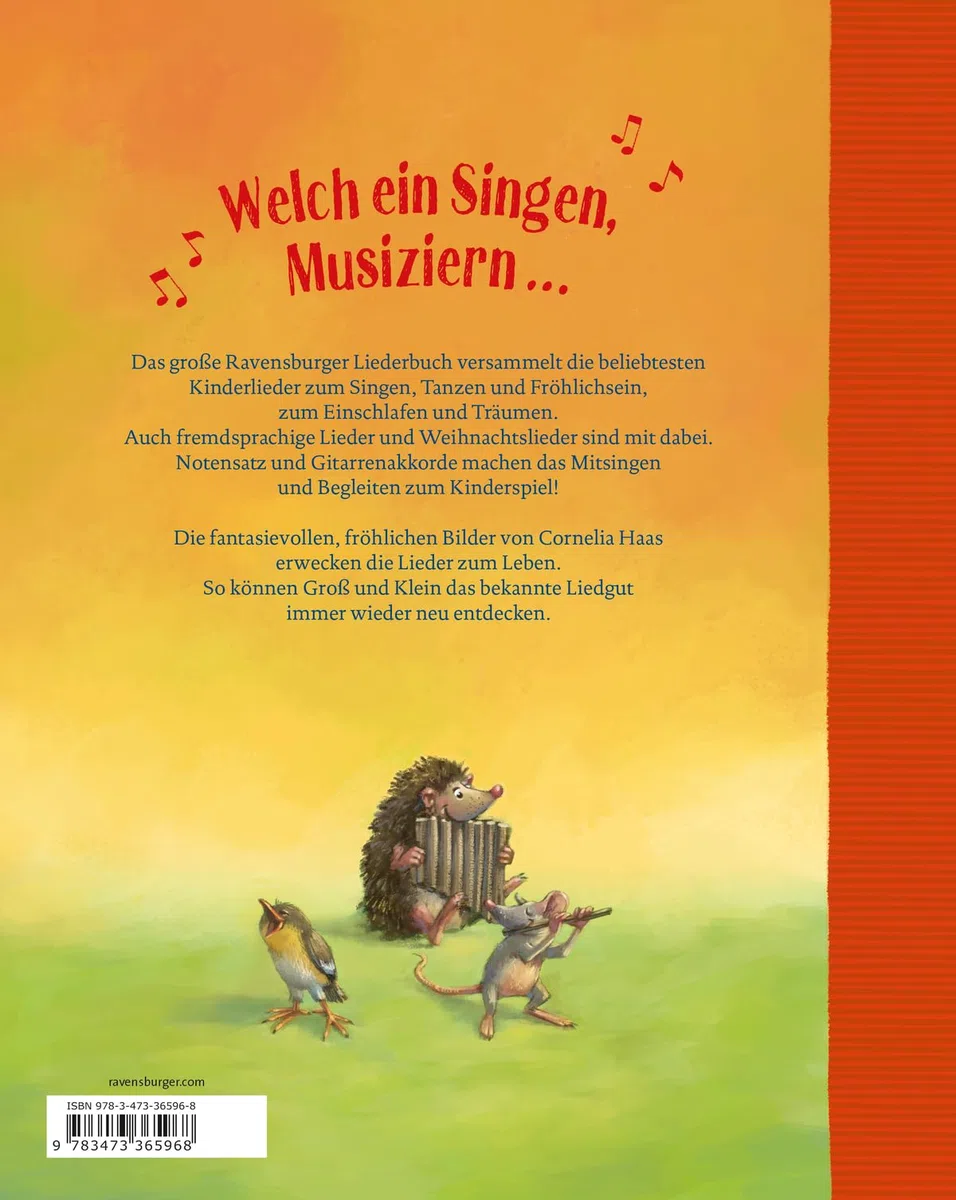 Das große Ravensburger Liederbuch - Kinderliederbuch mit 90 der bekanntesten Kinderlieder zum Mitsingen und Mitspielen