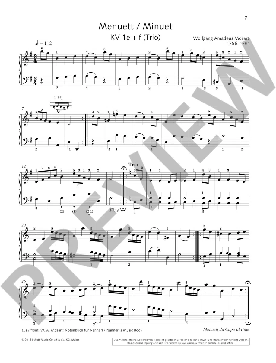Mein erster Mozart: Die leichtesten Klavierwerke von W.A. Mozart. Klavier. (Easy Composer Series)