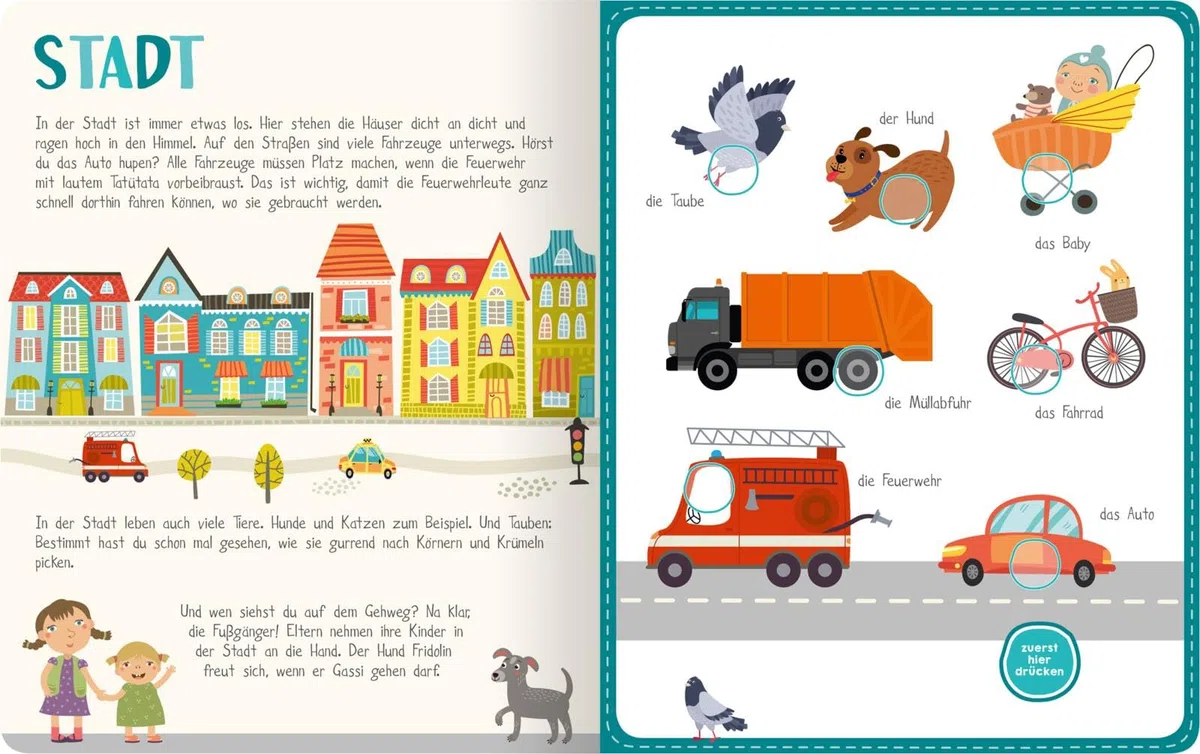 Mein sprechendes Soundbuch – Erste Wörter: 50 Wörter & Geräusche | Hochwertiges Soundbuch mit gesprochenen Wörtern und dazugehörigen Sounds für Kinder ab 24 Monaten (Mein großes Geräuschebuch)