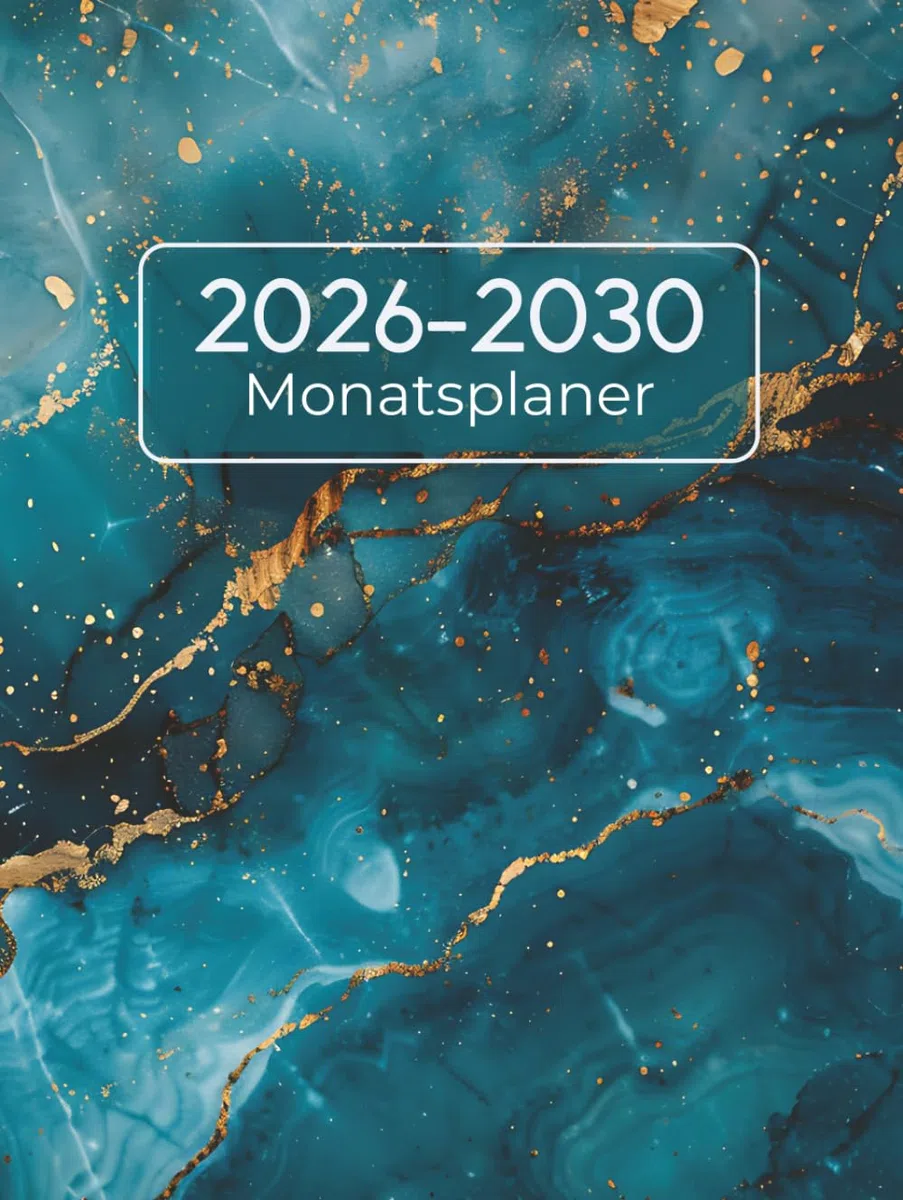 monatsplaner 2026-2030: 5 Jahre - Von Januar 2026 bis Dezember 2030