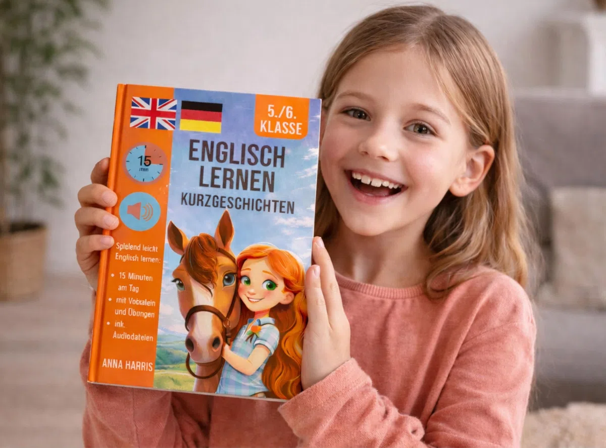 Englisch lernen - Kurzgeschichten für Kinder 5.-6. Klasse: Buch für Mädchen ab 10 Jahre, zweisprachig - ideal als Geschenk zum Schulstart, Einschulung 5.Klasse und für Anfänger