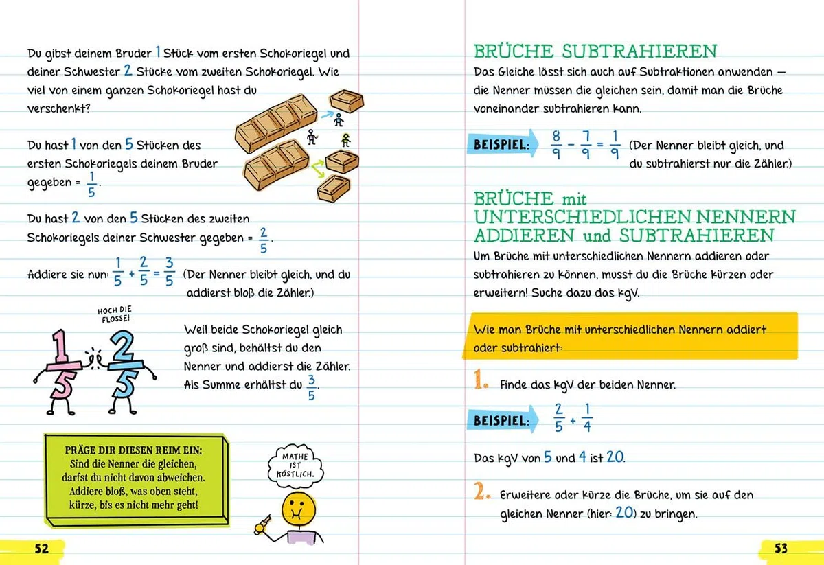 Big Fat Notebook - Alles, was du für Mathe brauchst: Das geballte Wissen von der 5. bis zur 9. Klasse - Nachhilfe für Mathematik, Geometrie und vieles mehr