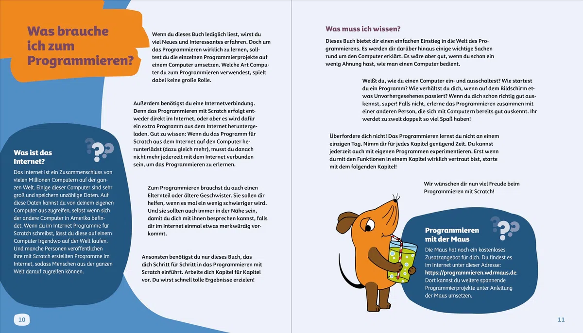 Programmieren lernen mit der Maus: Der Start in die Programmierung mit Scratch. Für Kinder ab 7 Jahren, kein Vorwissen nötig, komplett in Farbe