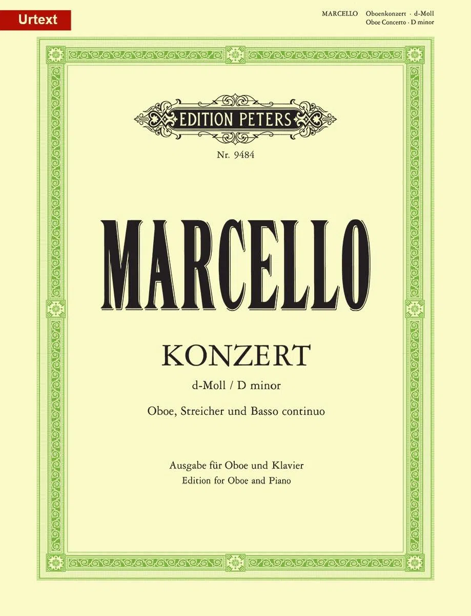Oboenkonzert d-Moll für Oboe u. Klavier, Urtext (Fechner): Für Oboe, Streicher und Basso Continuo (Edition Peters)