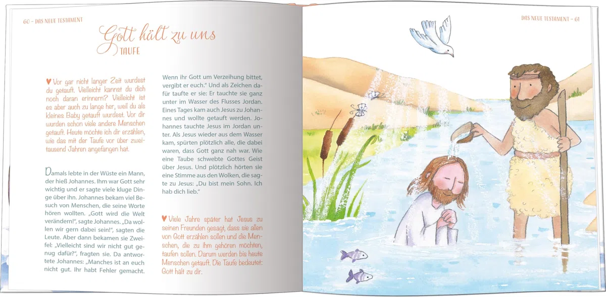 Meine Bibel zur Taufe. Mit Kindern die Bibel entdecken und christliche Kindergeschichten kennenlernen. Schönes Geschenk zur Taufe oder Patengeschenk zur Taufe. Für Kinder ab 2 Jahren