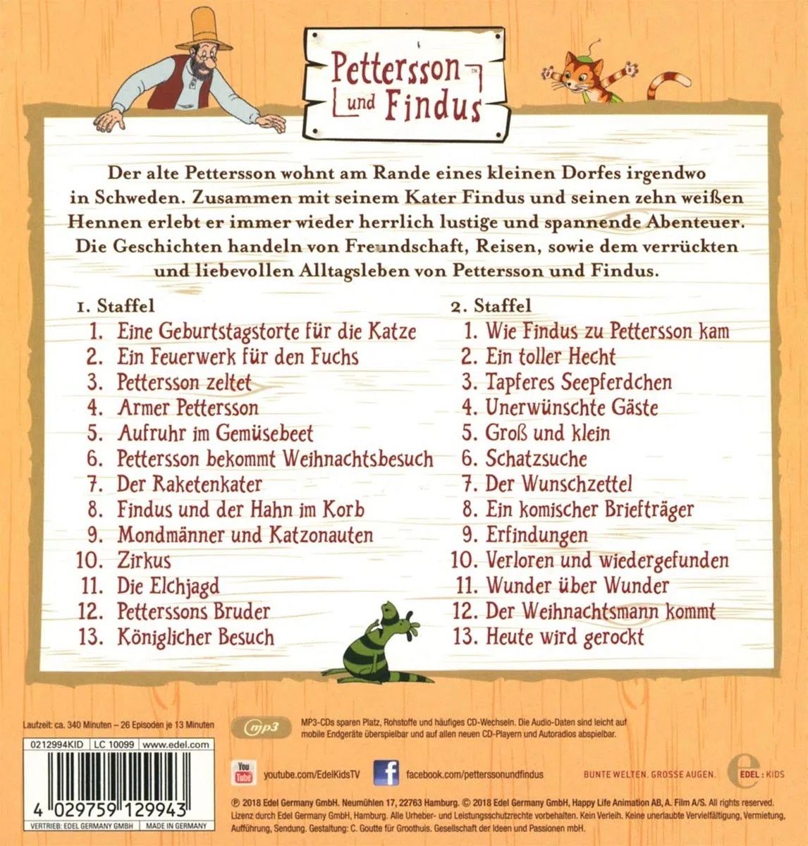 Pettersson und Findus - Staffelbox 1 + 2 (mp3-CD) - Das Original-Hörspiel zur TV-Serie: Das Original Hörspiel zur TV-Serie Staffel 1+2
