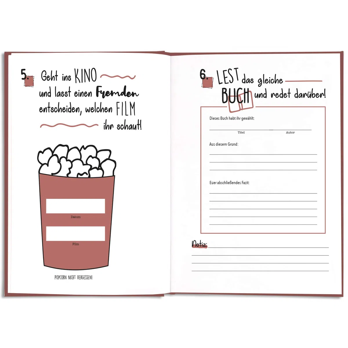 Bucket List Buch für Paare – 160 Aufgaben für gemeinsame Erlebnisse & Abenteuer – Geschenk für Freund:in, Partner:in – Pärchenbuch für Jahrestag, Hochzeitstag, Valentinstag & Weihnachten