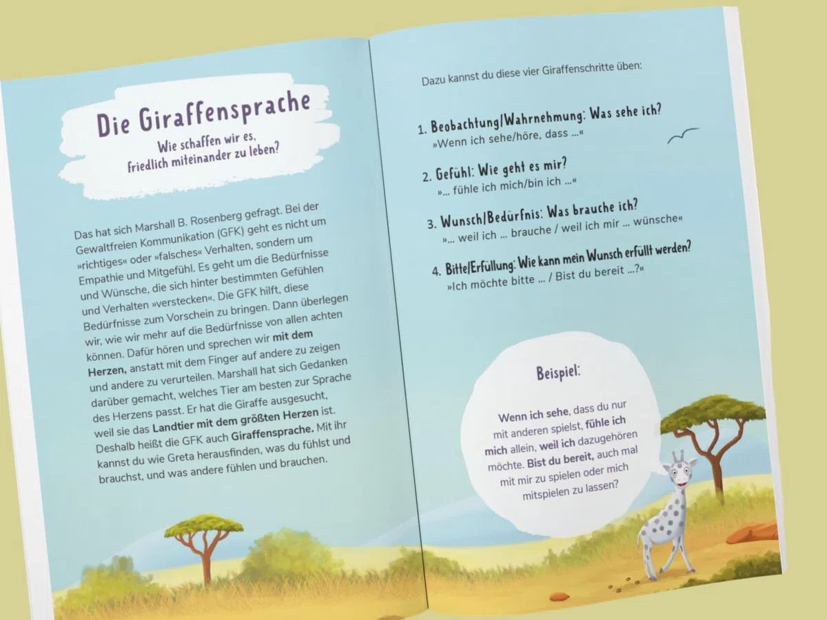 Greta und die Giraffensprache 3 – Anschauliche Tiergeschichten zur Gewaltfreien Kommunikation für Kinder: Über Gefühle sprechen, Bedürfnisse verstehen ... Kommunikation für Kinder, Band 3)
