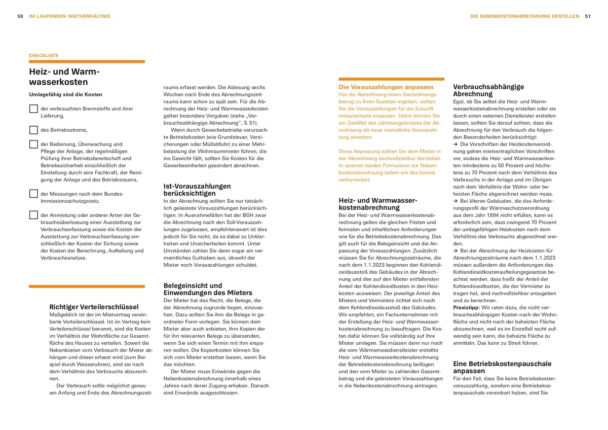 Das Vermieter-Set - Ratgeber für private Vermieter, Rechtsverbindliche Formulare von Anfang bis zur Beendigung des Mietverhältnisses: Mietverträge, Nebenkostenabrechnung, Übergabeprotokoll, Kündigung