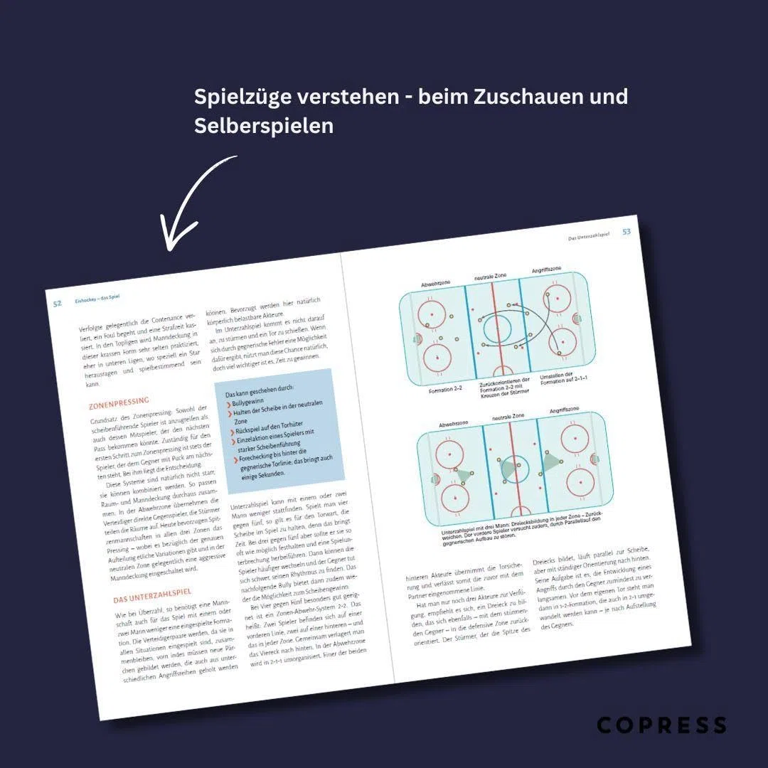 Faszination Eishockey: Eishockey-Regeln, Spielpraxis, Stars und Teams. Mit Infos zu Spieltaktik und NHL, DEL sowie Eishockey in der Schweiz und Österreich. Eishockey Buch für Fans & Hobby-Spieler.