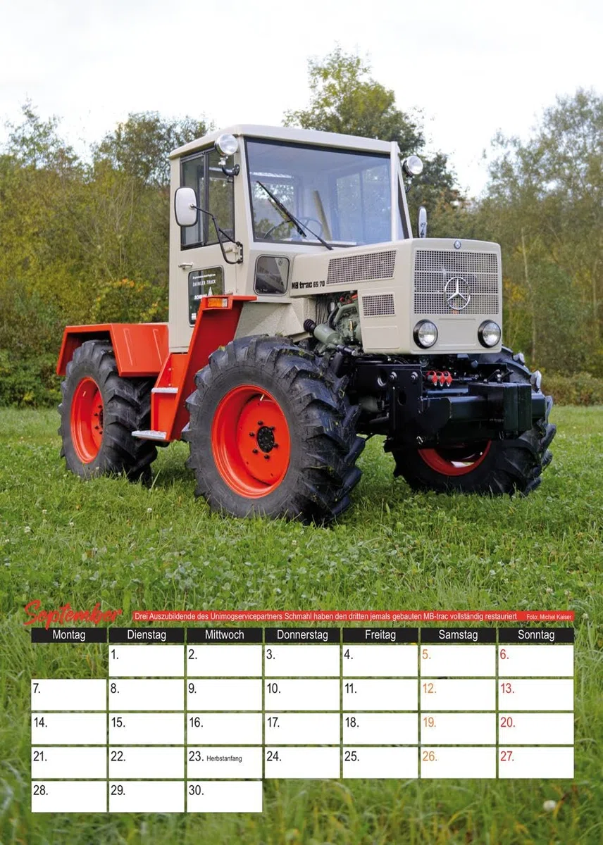 Der MB-trac Kalender 2026 (Monatskalender)