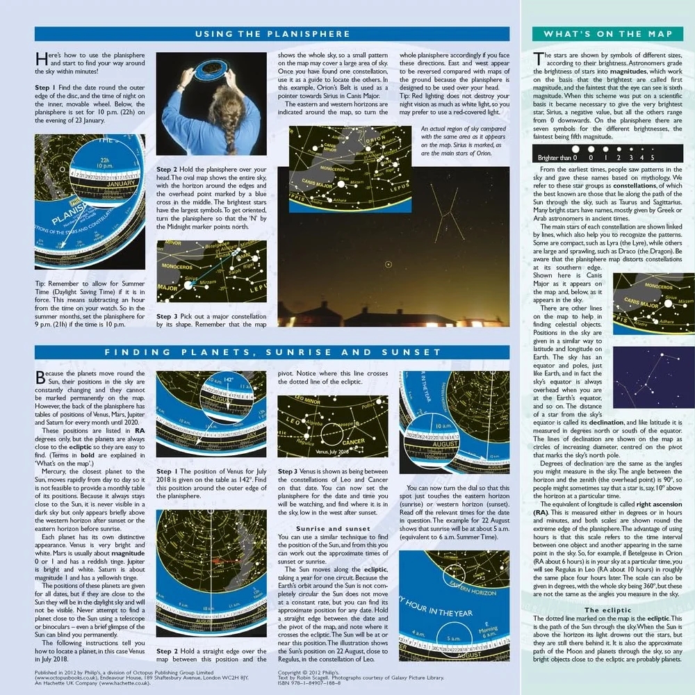 Philip's Planisphere (Latitude 51.5 North): For use in Britain and Ireland, Northern Europe, Northern USA and Canada (Philip's Stargazing)