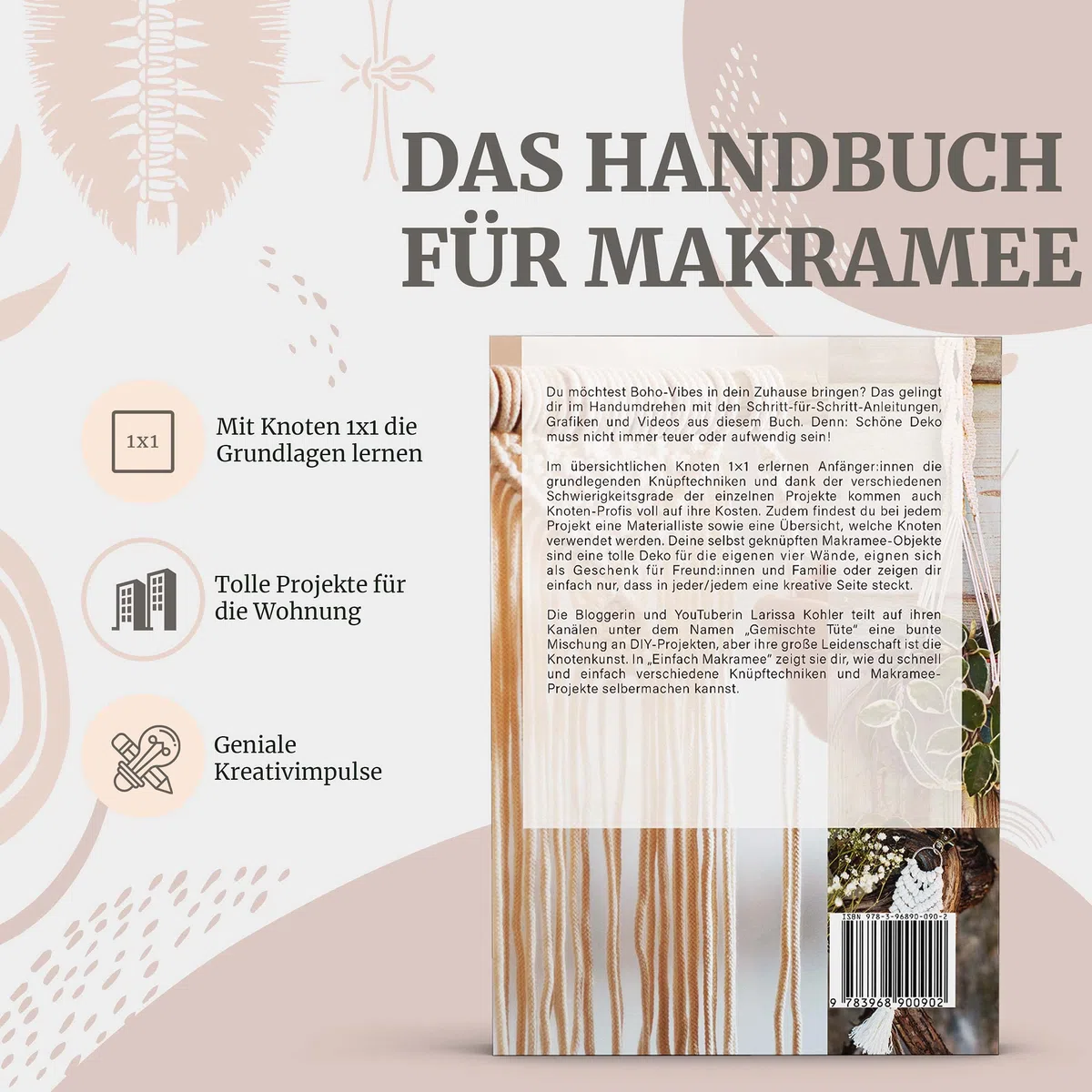 Einfach Makramee: Das Handbuch mit Knoten 1x1, Schritt-für-Schritt-Anleitungen und Videos. Anleitungen für Anfänger und Fortgeschrittene. Geniale ... Blumenampel, Handykette und vieles mehr.
