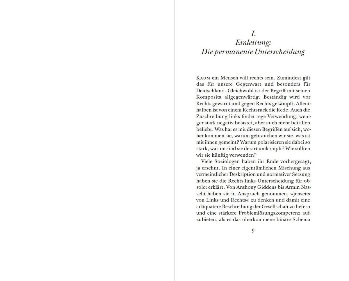 Rechts und links: Zur Karriere einer folgenreichen Unterscheidung in Geschichte und Gegenwart (zu Klampen Essays)