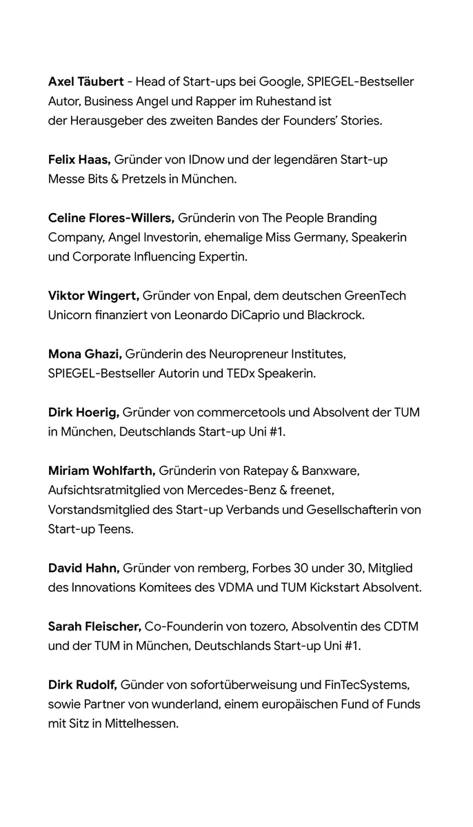 Founders' Stories 2: Was wir von Deutschlands spannendsten Gründern lernen können