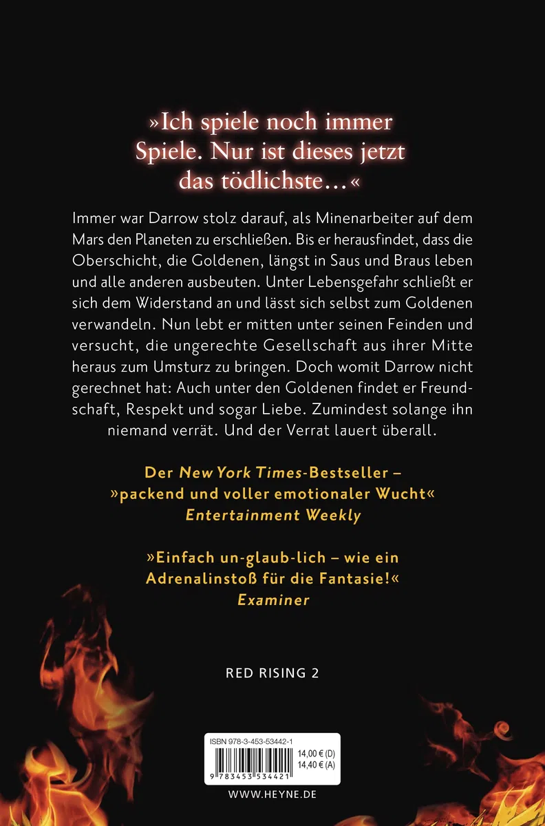 Red Rising - Im Haus der Feinde: Roman (Red-Rising-Reihe, Band 2)