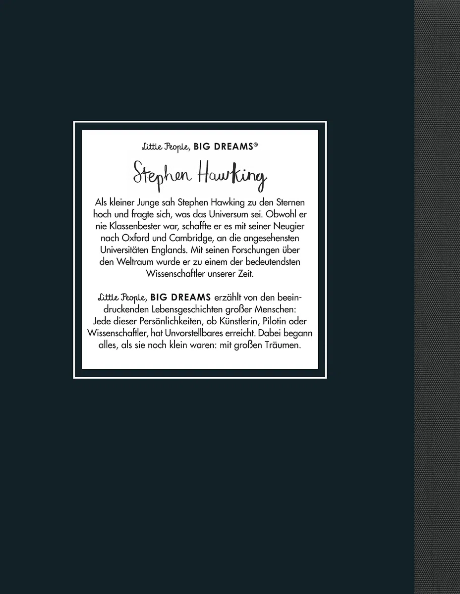 Stephen Hawking – Little People, BIG DREAMS (Deutsche Ausgabe): Kinderbuch ab 4 Jahre