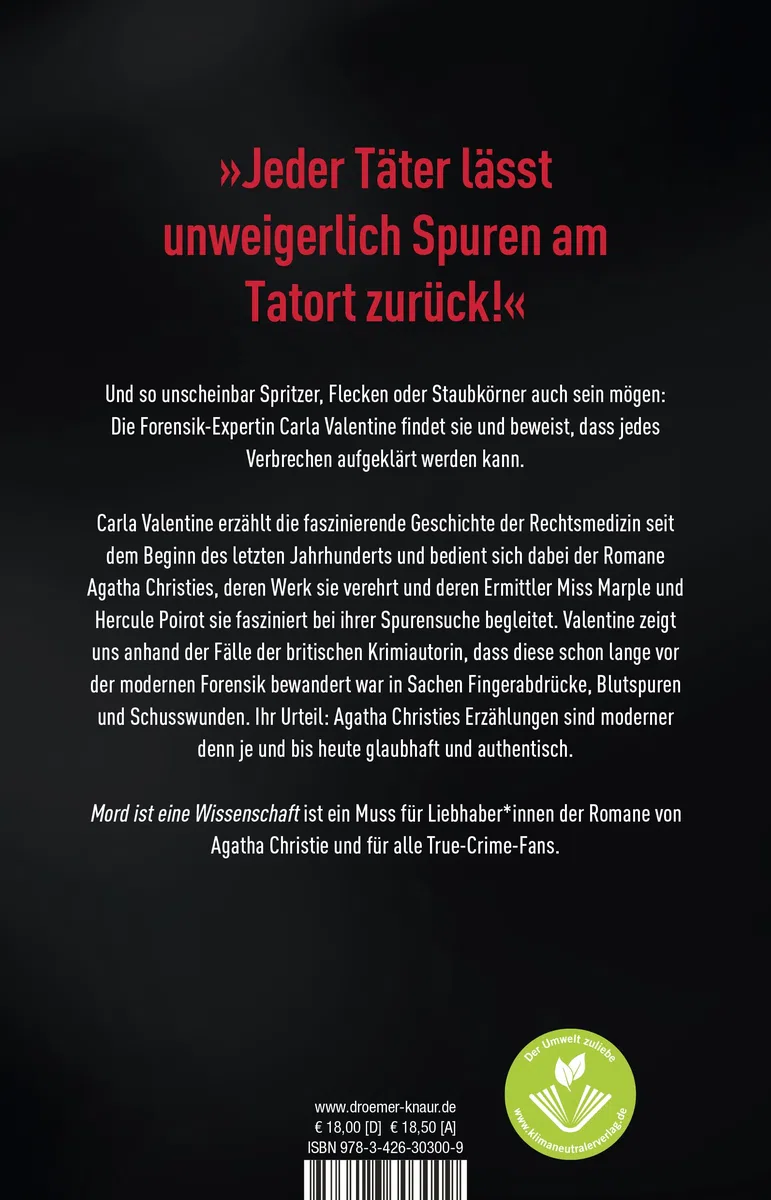 Mord ist eine Wissenschaft: Was schon Agatha Christie über Rechtsmedizin wusste | Über Blutspuren und Fingerabdruck, Giftmord und Obduktion in Agatha Christies Werk