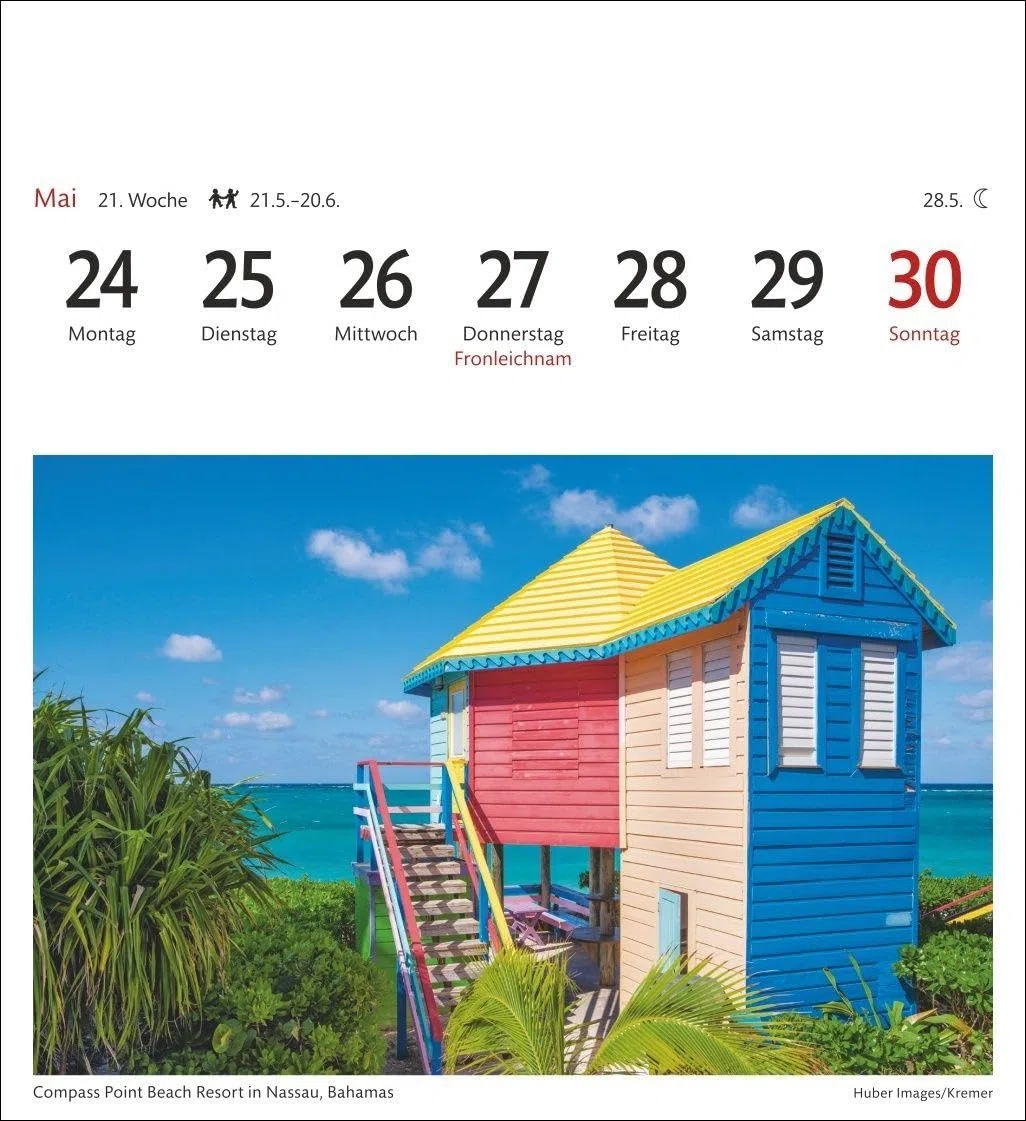 Traumziele Sehnsuchtskalender 2027 - Wochenkalender mit 53 Postkarten: Reise-Kalender mit 53 hochwertigen Postkarten der schönsten Reiseziele der Welt. Postkartenkalender 2027