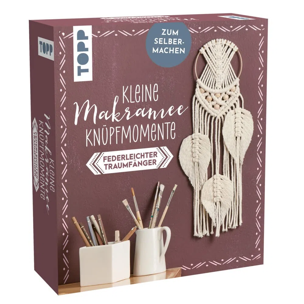 Kleine Knüpfmomente: Makramee-Knüpf-Set - Federleichter Traumfänger, White
