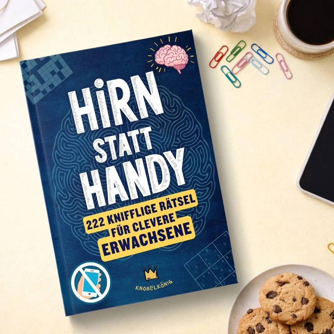 Hirn statt Handy - 222 knifflige Rätsel für clevere Erwachsene: Perfektes Geschenk-Rätselbuch für Männer & Frauen (Hirn statt Handy Rätselbücher)