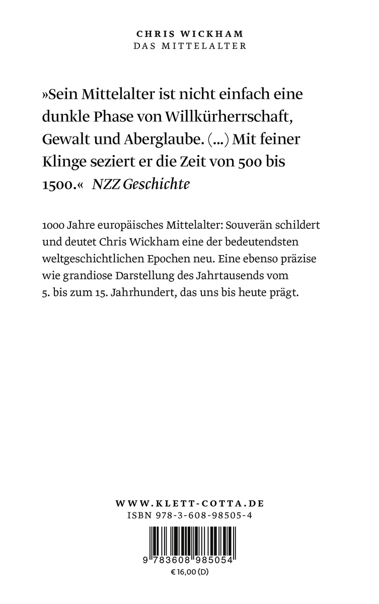 Das Mittelalter: Europa von 500 bis 1500
