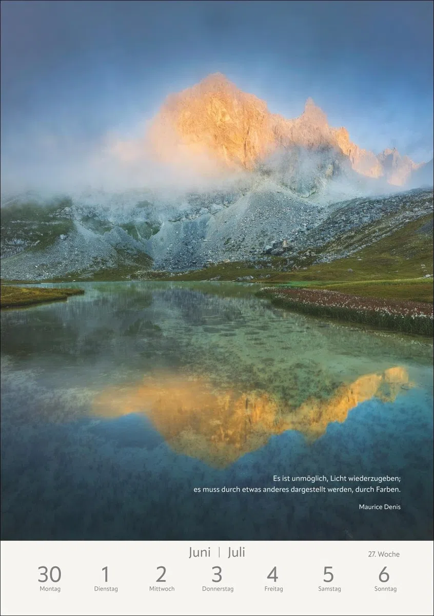 Literaturkalender Natur Wochen-Kulturkalender 2025: Jede Woche neue Landschaftsaufnahmen mit literarischen Zitaten in einem Foto-Wandkalender (Wochenplaner Harenberg)