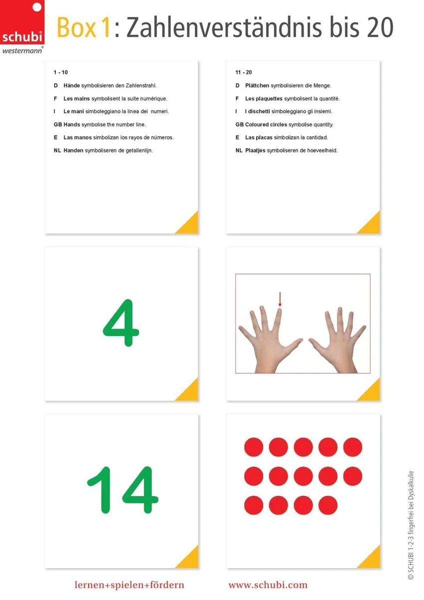 1-2-3 fingerfrei bei Dyskalkulie 1: Zahlenverständnis bis 20