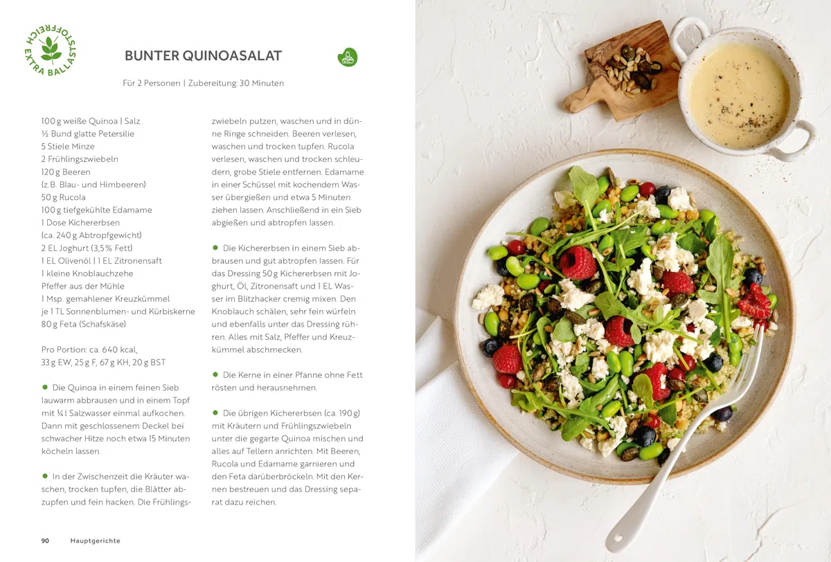 Mein Ballaststoff-Masterplan: Viele kleine Sattmacher statt Diät: Gesund und schlank ganz ohne Verzicht