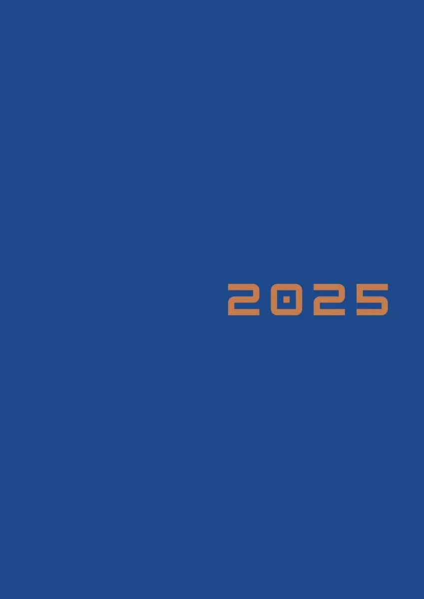 2025: A4 Kalenderbuch 1 Tag 1 Seite | Großer XXL Kalender 394 Seiten | auch Samstag und Sonntag | geeignet als Terminplaner | Tagebuch | Notizbuch | Studienplaner | Praxisplaner | Cover Blau