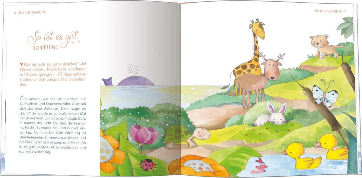 Meine Bibel zur Taufe. Mit Kindern die Bibel entdecken und christliche Kindergeschichten kennenlernen. Schönes Geschenk zur Taufe oder Patengeschenk zur Taufe. Für Kinder ab 2 Jahren