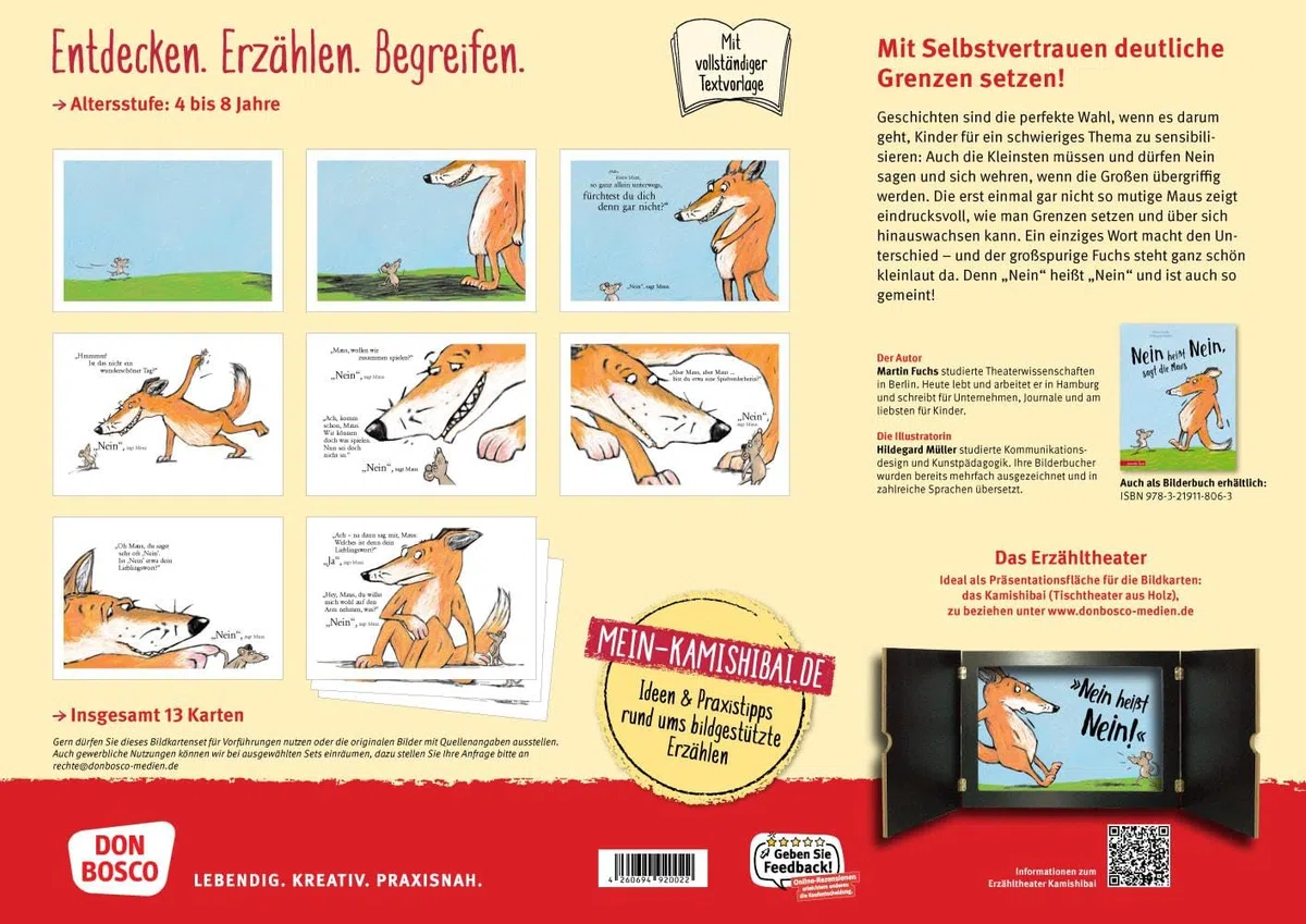 Nein heißt Nein, sagt die Maus. Kamishibai Bildkartenset: Entdecken - Erzählen - Begreifen: Bilderbuchgeschichten im Erzähltheater. Für Kita und ... für unser Erzähltheater)