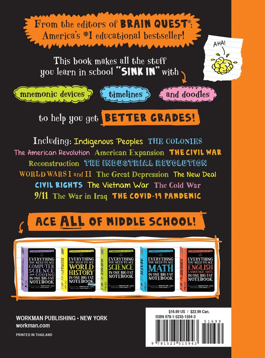 Everything You Need to Ace U.S. History in One Big Fat Notebook, 2nd Edition: The Complete Middle School Study Guide