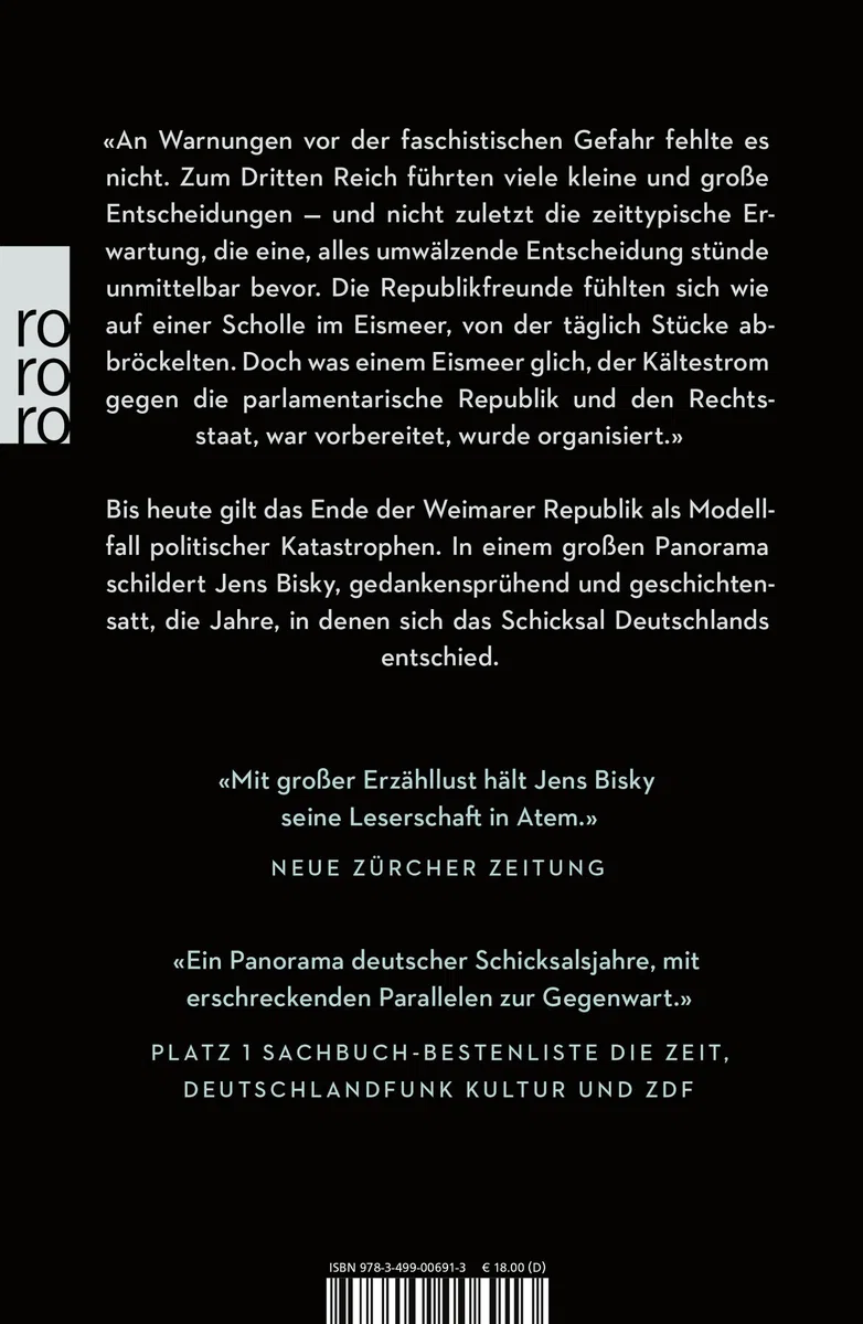 Die Entscheidung: Deutschland 1929 bis 1934 | Nominiert für den Preis der Leipziger Buchmesse 2025