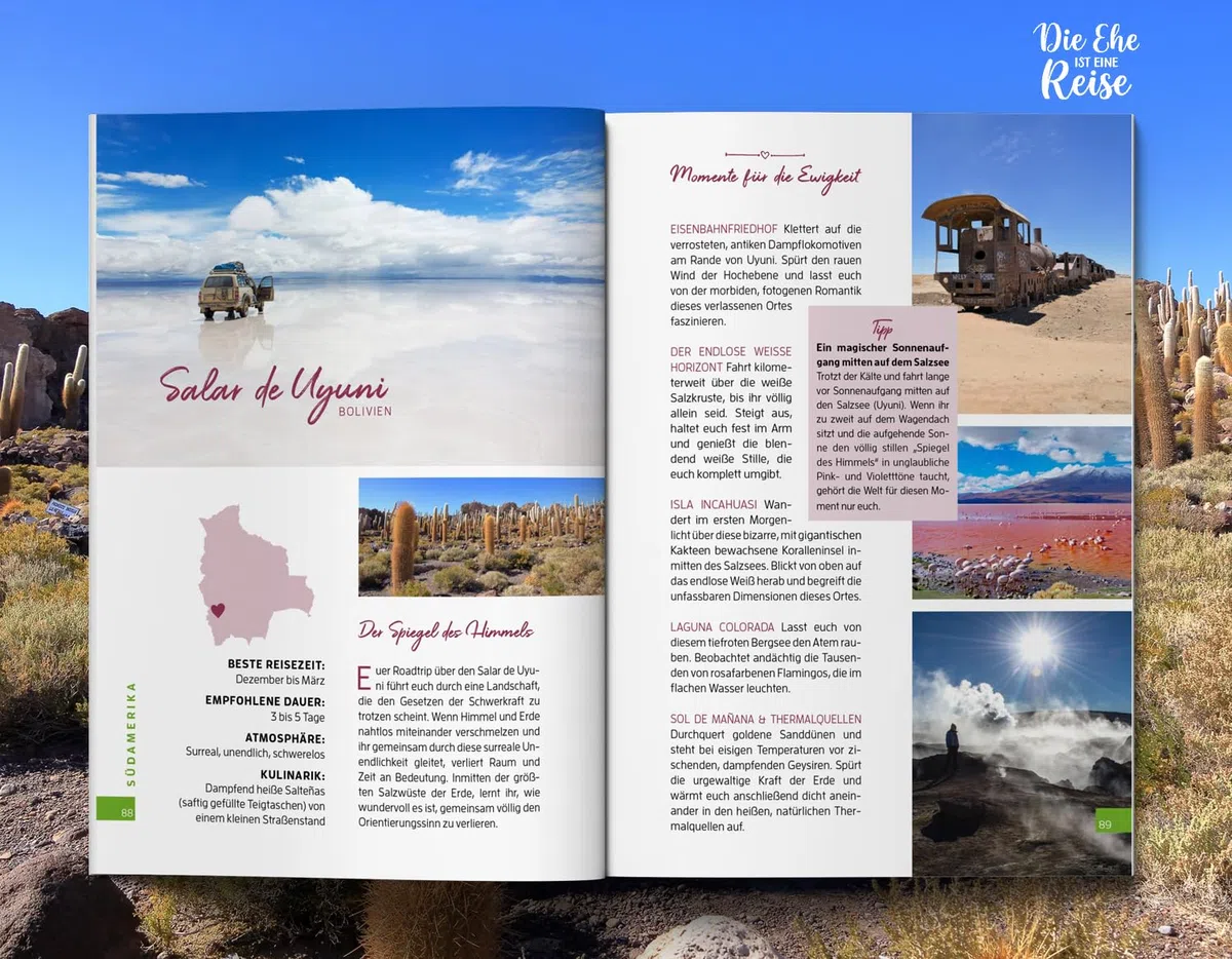 Die Ehe ist eine Reise - Die schönsten Traumziele weltweit: Der Travel-Guide zu den 64 romantischsten Orten der Welt / Inspirierendes Geschenk zur Hochzeit